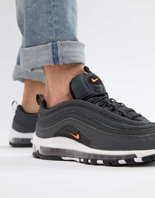 nike black and grey air max 97 trainers