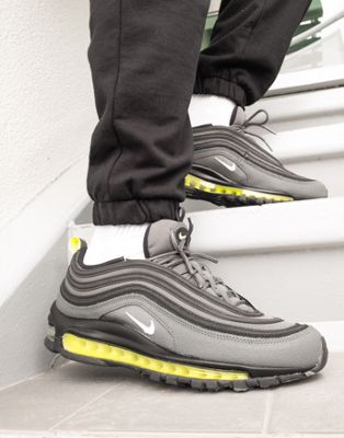  Air Max 97 trainers in iron grey and volt green