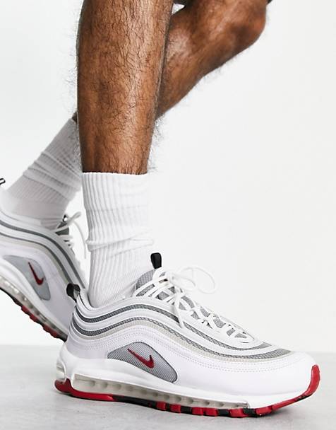 Nike Air Max 97 trainers in varsity grey/red