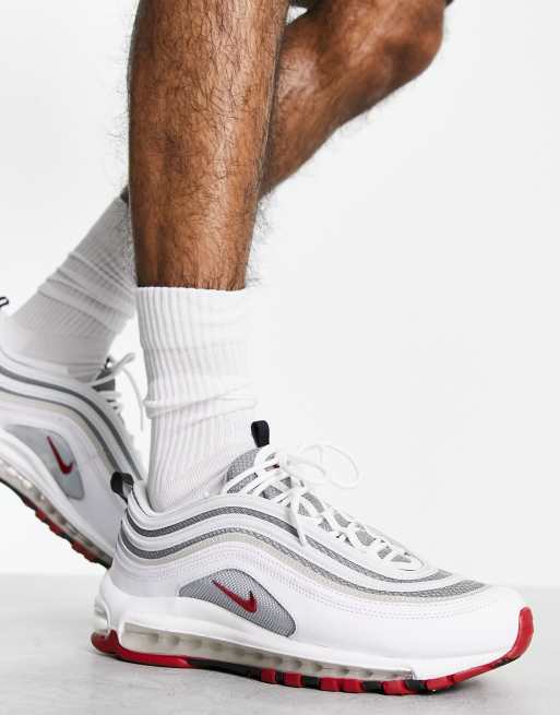 Nike Max 97 trainers in grey/red | ASOS