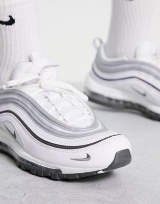 white and grey air max 97