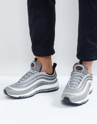 nike air max 97 trainers in silver