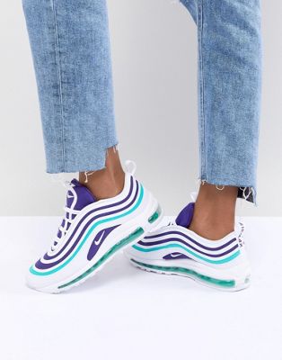 air max 97 white purple and teal