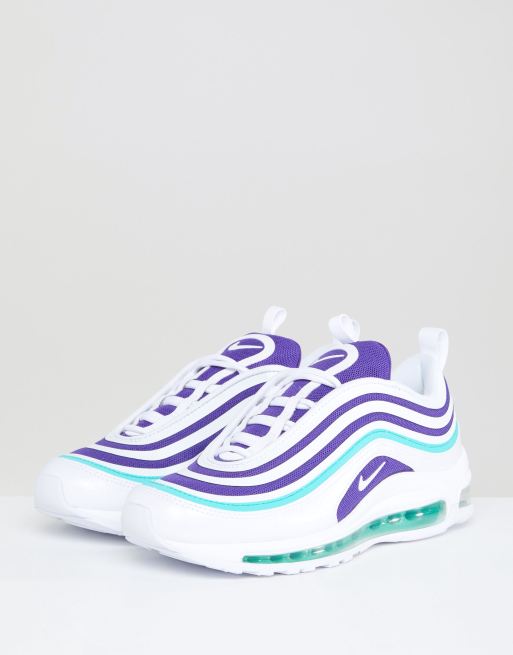 Nike Air Max 97 Ultra Trainers In White And Purple Asos