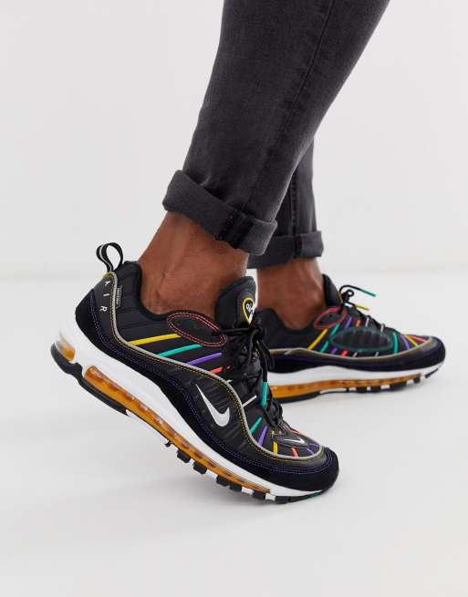 Nike air max 98 noir et shop jaune