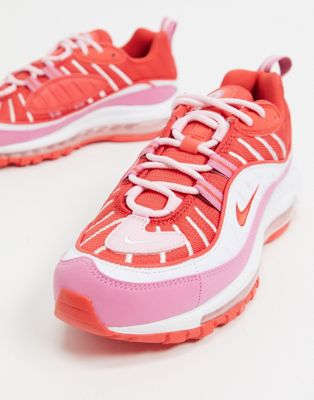 red and pink nike air max