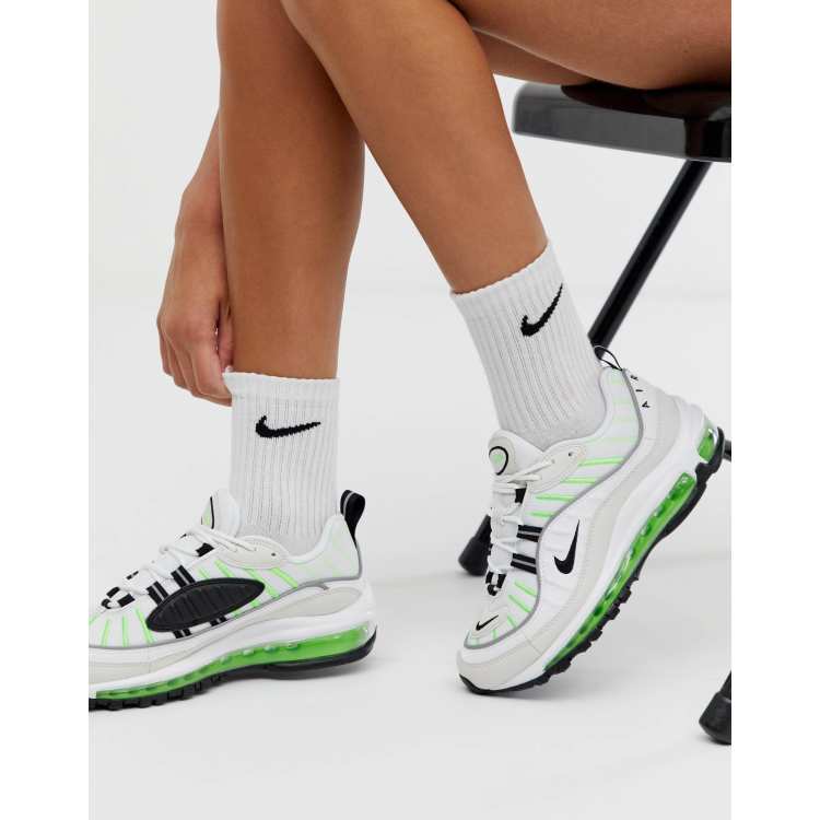 lime green and black nikes