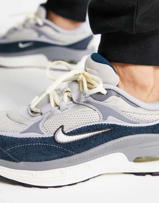 Nike – Air Max Bliss – Grå och marinblå sneakers, 3 av 4
