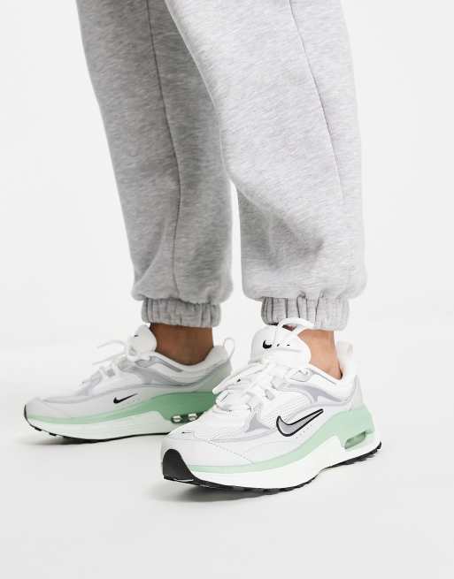 White and gray nike air outlet max