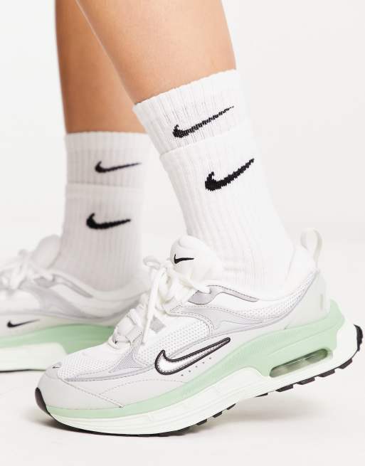 motief klein Geval Nike Air Max - Bliss - Sneakers in wit met zilver en mintgroen | ASOS