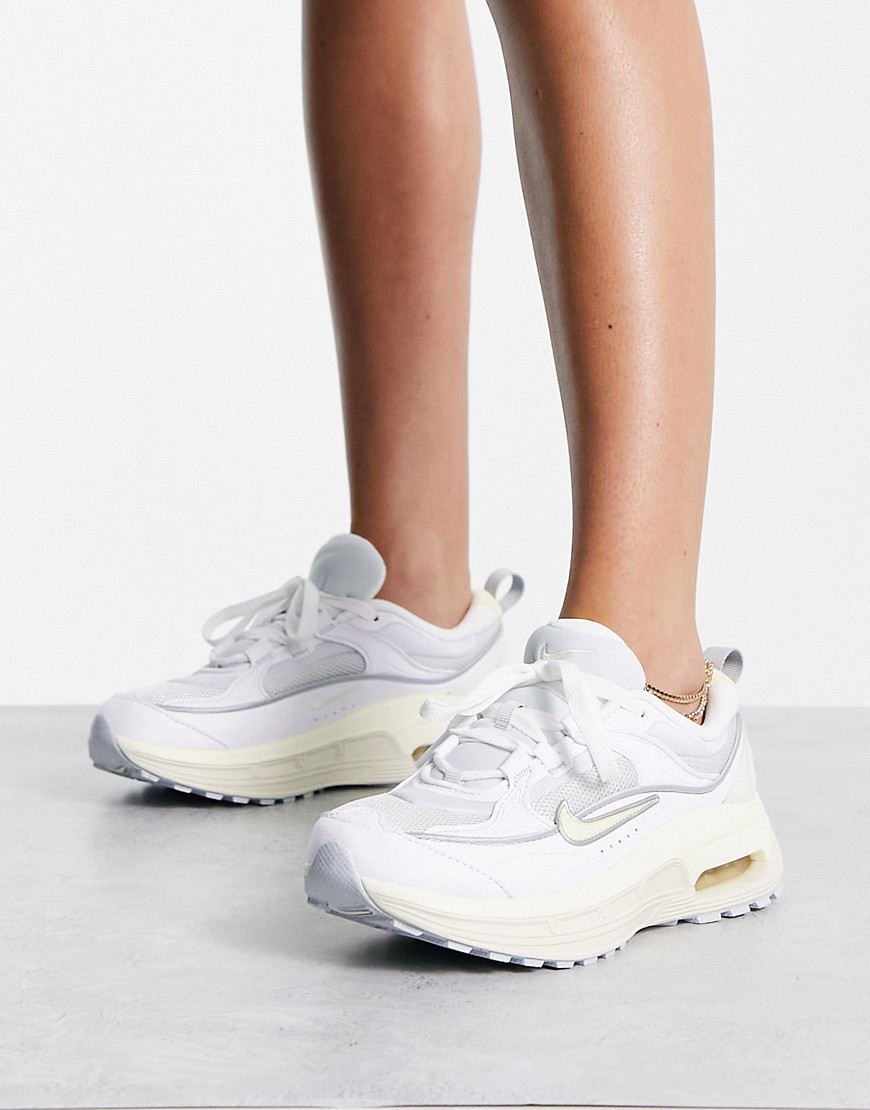 Nike Air Max Bliss Suede trainers in white and silver