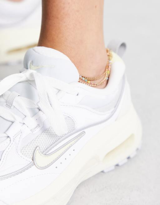 Nike Air Max Bliss Suede trainers in white and silver ASOS