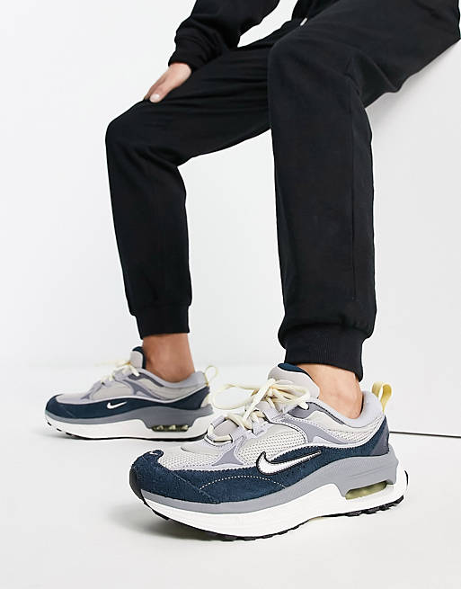 Nike Air Max Bliss trainers in grey and navy | ASOS