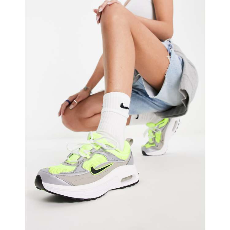 Nike Air Max in silver and neon yellow | ASOS