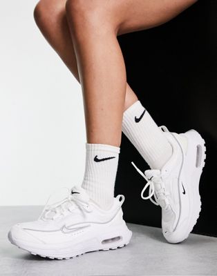 Nike Air Max Bliss trainers in white and silver | ASOS