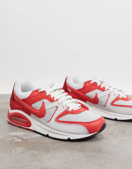 hemisferio ajuste Apto Nike Air Max Command in platinum tint & red | ASOS