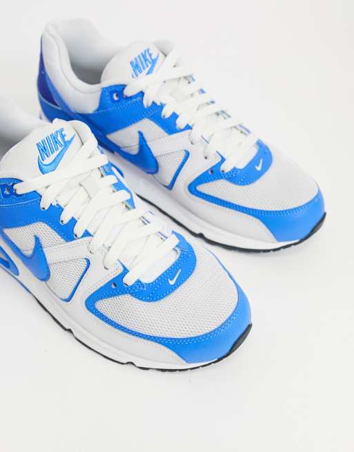 Nike Air Max Command Sneakers platino e blu ASOS