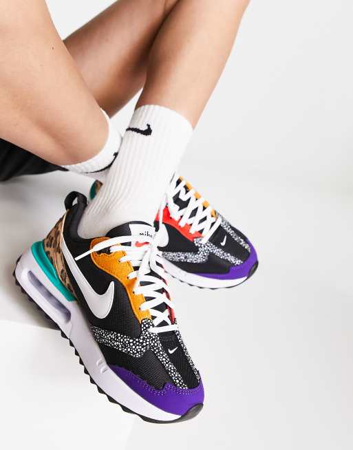 Nike Air Max - Dawn SE - Sneakers i sort og lys leopardblanding