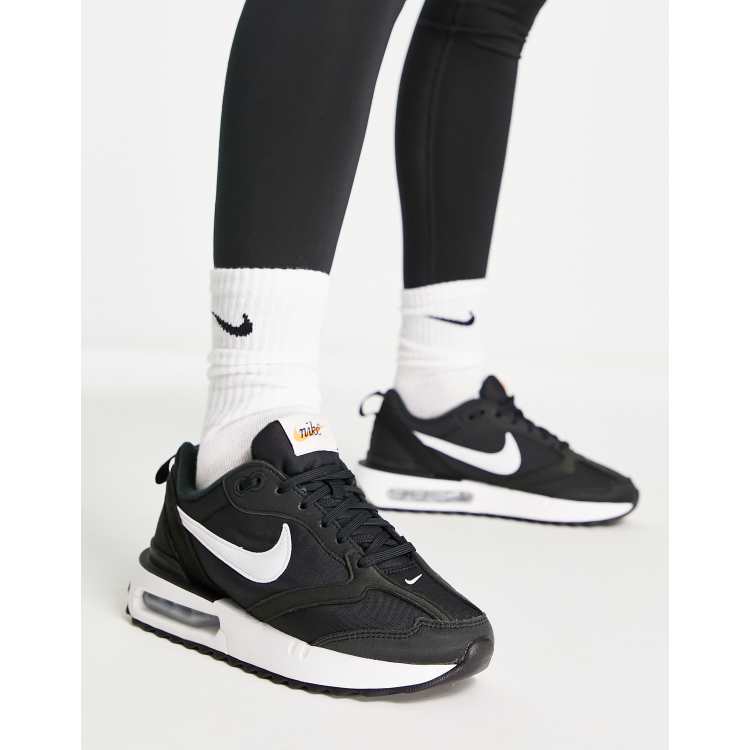 landinwaarts Feat prinses Nike Air Max Dawn sneakers in black/summit white | ASOS