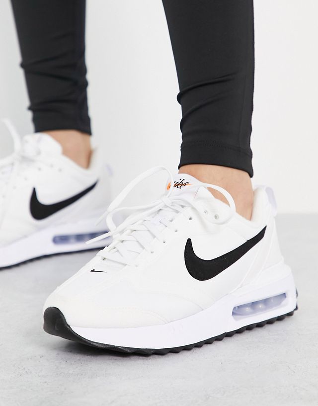 Nike Air Max Dawn sneakers in white/black