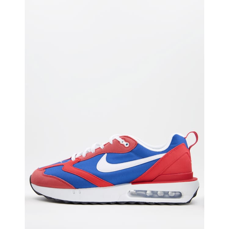 Red and store blue nike sneakers