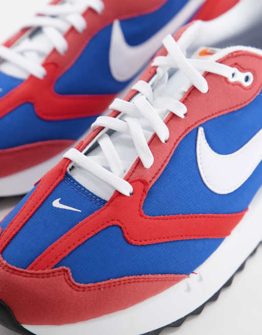 Nike red and blue clearance trainers