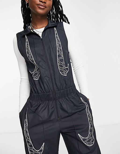 Rusland Forkæle Definere Nike Air Max Day woven jumpsuit in black | ASOS