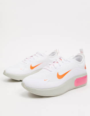 white and orange nike trainers