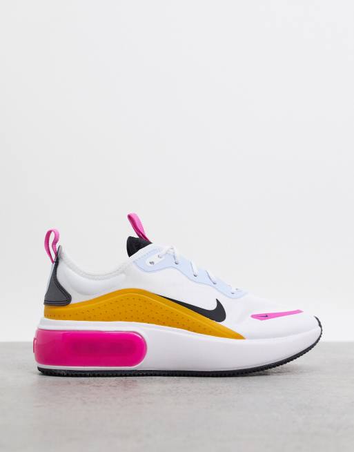 Nike Air Max Dia White Pink Orange and blue Trainers ASOS