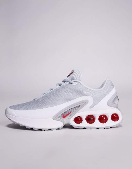 Nike Air Max DN sneakers in light gray and red | ASOS