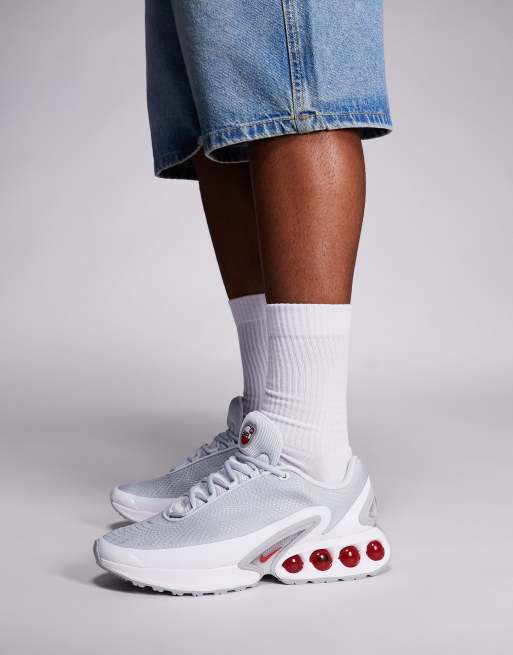 Nike Air Max DN sneakers in light gray and red | ASOS display picture 3