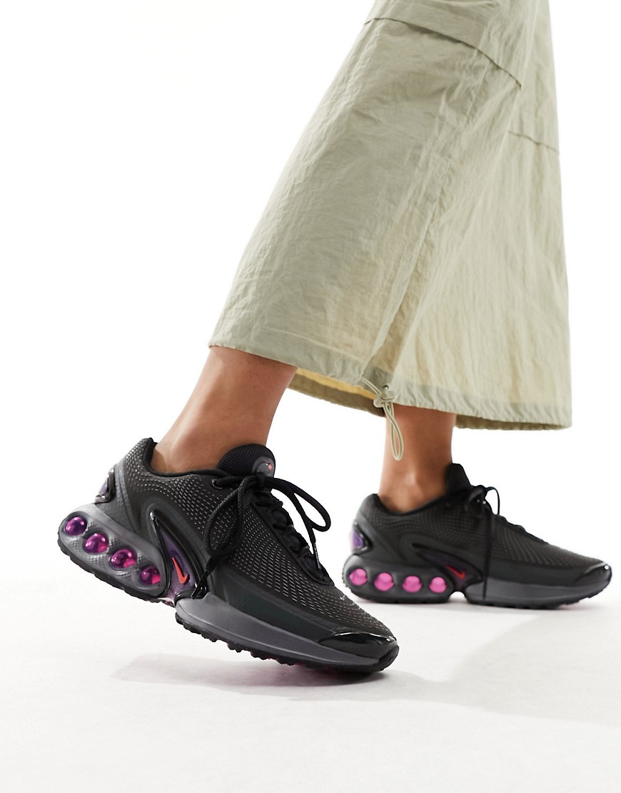 Shop Nike Air Max Dn Sneakers In Black And Purple