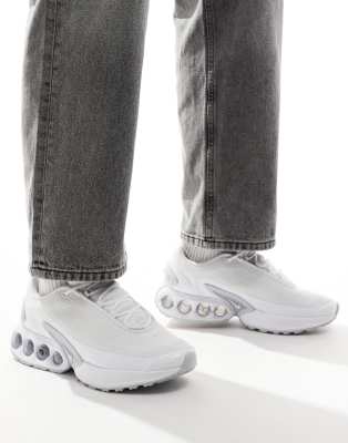 Nike Air Max Dn Sneakers In White And Silver In White
