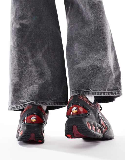 Nike Air Max DN trainers in black and red ASOS