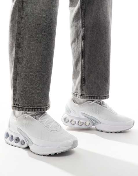 Nike Air Max DN trainers in white and metallic silver  - view 1