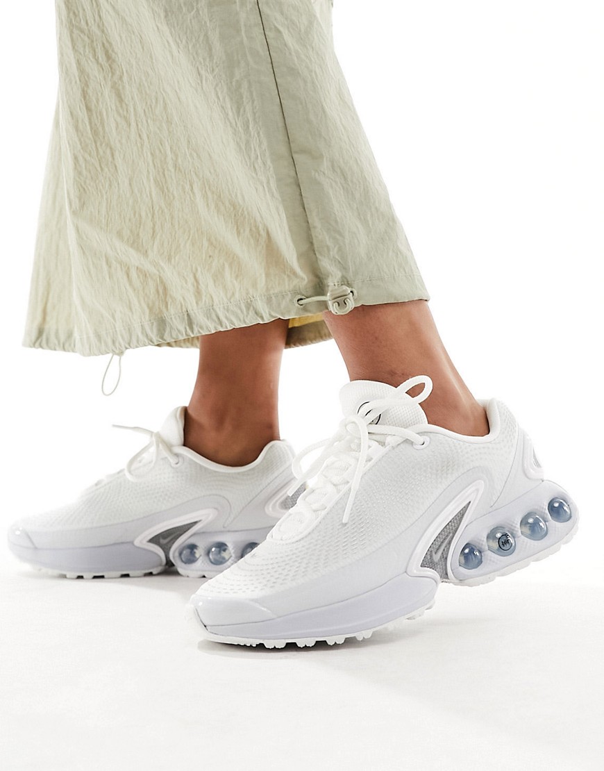 Shop Nike Air Max Dn Unisex Sneakers In White And Silver