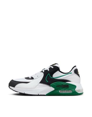 Nike Air Max Excee Sneakers In White And Green