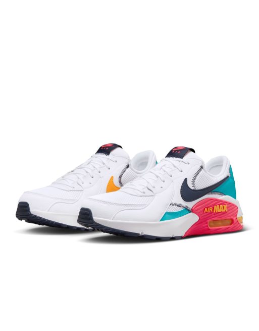 Nike Air Max Excee sneakers in white and multi | ASOS display picture 2