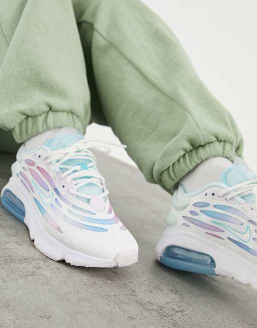 NIKE AIR MAX EXOSENSE SNEAKERS Woman White Metallic silver