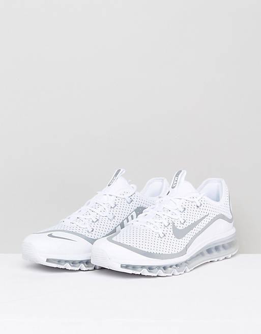 angustia anchura Imperio Inca Nike Air Max More Trainers In White 898013-100 | ASOS