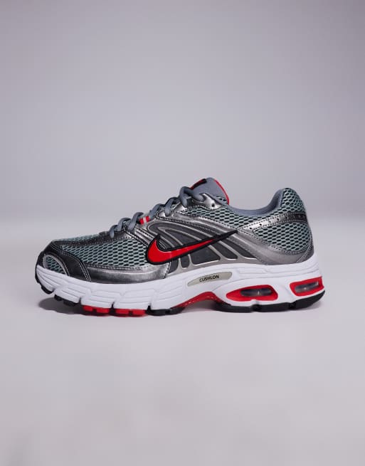 Nike – Air Max Moto 2K – Grå och röda träningsskor, 2 av 5