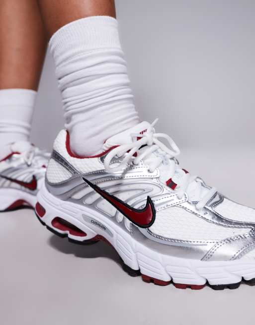 Nike Air Max Moto 2K in white, silver and red, 3 of 5