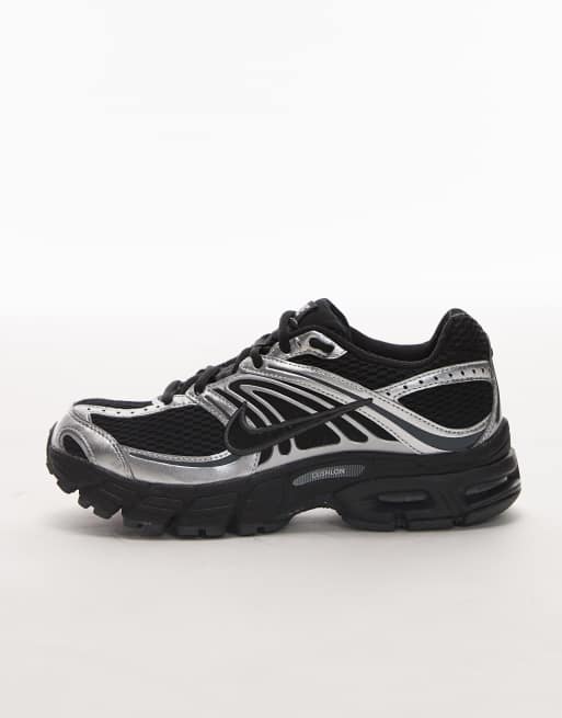 Nike Air Max Moto 2K sneakers in black, gray and silver 