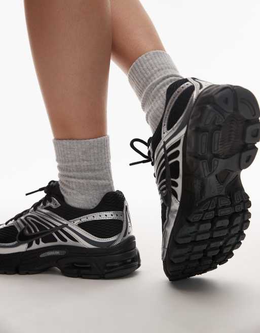 Nike Air Max Moto 2K sneakers in black, gray and silver 