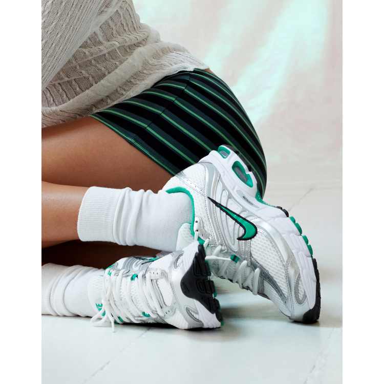 Nike Air Max Moto 2K sneakers in white and green | ASOS display picture 3