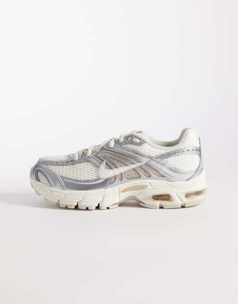 Nike Air Max Moto 2K sneakers with metallic detailing in cream and silver - view 1