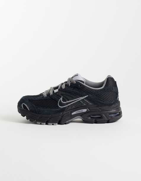 Nike Air Max Moto 2K suede mix trainers in black - view 1