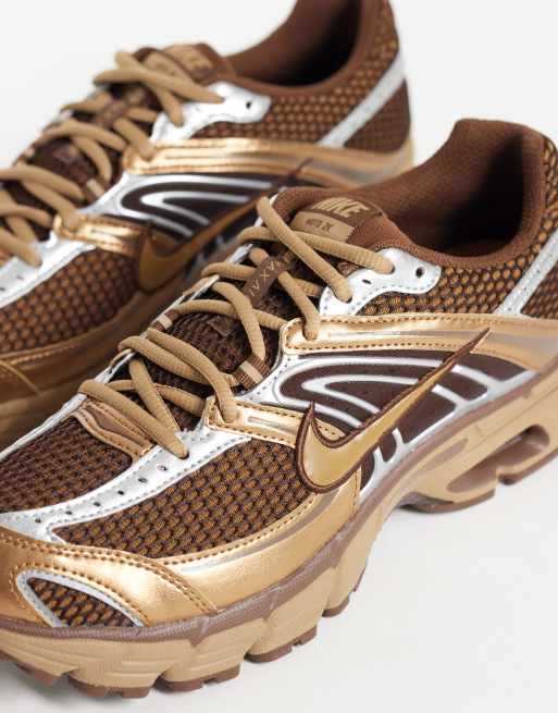 Nike Air Max Moto 2K suede trainers in brown and silver, 2 of 5