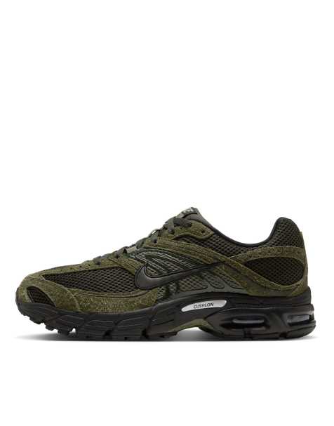 Nike Air Max Moto 2K suede trainers in dark green - view 1