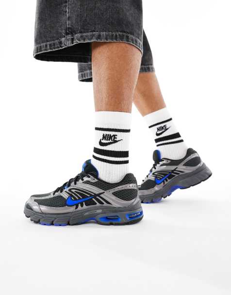 Nike Air Max Moto 2K trainers in black and blue - view 1